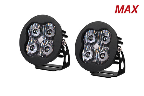 Diode Dynamics SS3 LED Pod Max - White SAE Fog Round (Pair) - DD6494P