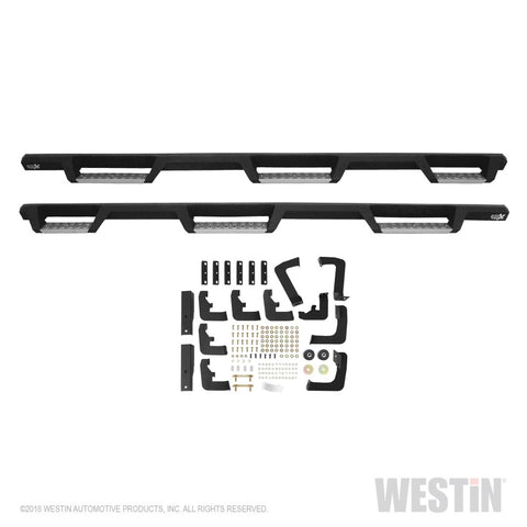 Westin/HDX 17-18 Ford F-250/350 Crew Cab (6.75ft Bed) Stainless Drop Nerf Step Bars - Textured Black - 56-5340252