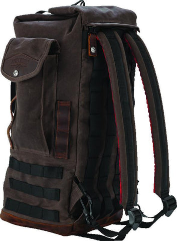Burly Brand Voyager Sissy Bar Backpack - Dark Oak - B15-1013D