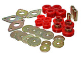 Energy Suspension Body Mount Set-Reg Access & Dbl Cab - Red - 8.4109R