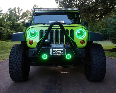 Oracle Jeep Wrangler JK 07-18 LED Waterproof Fog Light Kit - ColorSHIFT - 1243-333