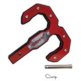 Gen-Y Hulk 2.5 32K Tow Hook 2.5in Shank w/GH-097 Pin/GH-011 Twist Clip - Black/Red - GH-0075