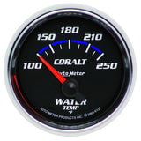 Autometer Cobalt 52.4mm 100-250 deg. F Short Sweep Electronic Water Temperature Gauge - 6137