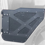 DV8 18-22 Jeep 4 Door JL/JT Aluminum Half Doors with Perforated Mesh Front - HDJL-01F