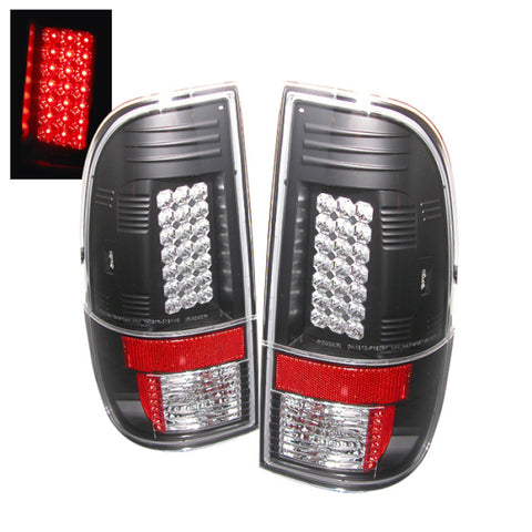Spyder Ford Super Duty 08-15 LED Tail Lights Black ALT-YD-FS07-LED-BK - 5003898