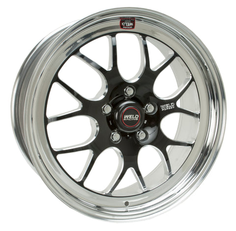 Weld S77 18x9 / 5x4.75 BP / 5.7in. BS Black Wheel (Medium Pad) - Non-Beadlock - 77MB8090B57A