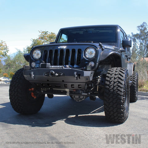 Westin 07-18 Jeep Wrangler JK WJ2 Stubby Front Bumper - Tex. Blk - 59-80005