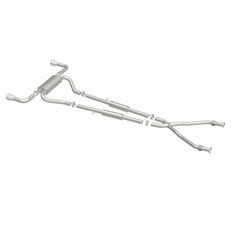 MagnaFlow 14 Infiniti Q50 V6 3.7L Cat-Back Polished Stainless Tips Dual Split Rear Exit Exhaust - 15310