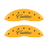 MGP 4 Caliper Covers Engraved F & R Cadillac Yellow Finish Black Char 2004 Cadillac Escalade EXT - 35014SCADYL
