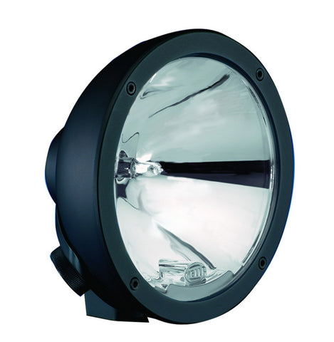 Hella Rallye 4000 Compact Black Driving Lamp w/ Bulb and Stone Shield - 009094181
