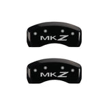 MGP 4 Caliper Covers Engraved Front Lincoln Rear MKZ Black Finish Silver Char 2019 Lincoln MKZ - 36022SLCZBK