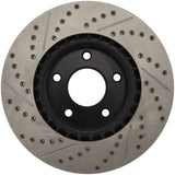 StopTech 1/02-05 Infiniti G35 (alloy disc) / 6/02-05 Nissan 350Z Slotted & Drilled Right Front Rotor - 127.42074R