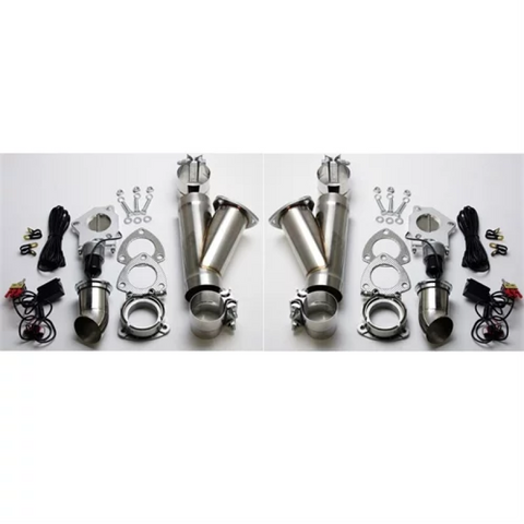 Granatelli 3.0in Stainless Steel Electronic Dual Exhaust Cutout w/Slip Fit & Band Clamp - 302530K