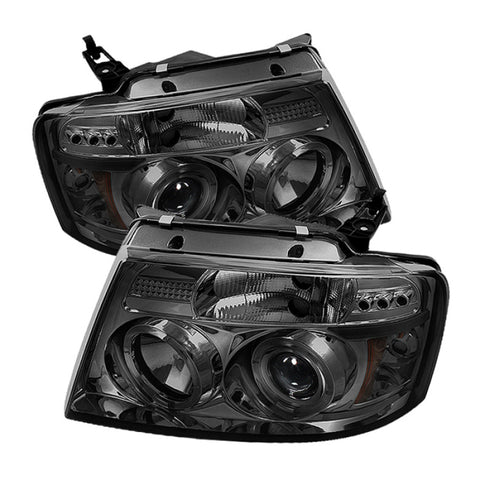 Spyder Ford F150 04-08 Projector Headlights Version 2 LED Halo LED Smke PRO-YD-FF15004-HL-G2-SM - 5010223