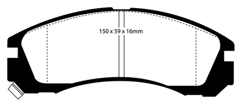 EBC 91-96 Dodge Stealth 3.0 2WD Redstuff Front Brake Pads - DP3954C