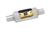 Gibson MWA Superflow Center/Center Round Muffler - 5x10in/2.5in Inlet/2.5in Outlet - Stainless - BM0113