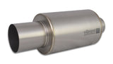Vibrant Titanium Muffler w/Straight Cut Natural Tip 2.5in. Inlet / 2.5in. Outlet - 17561