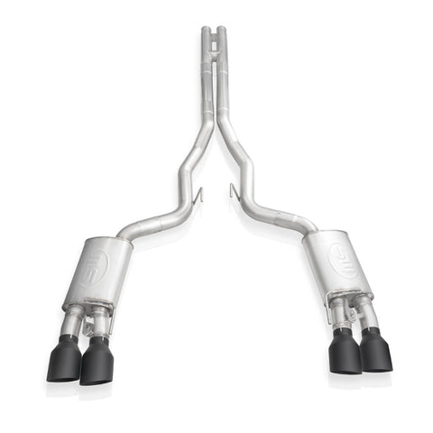 Stainless Works 2020 Ford GT500 Redline Catback H-Pipe Exhaust Factory Connect - Black Tips - GT500CBHFCRB