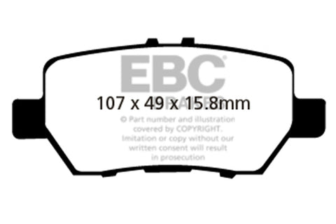 EBC 05-08 Acura RL 3.5 Redstuff Rear Brake Pads - DP31736C