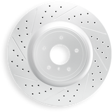 R1 24-25 Mazda Cx-90 Rear Left Drilled & Slotted Geo-Carbon Rotor - 830-80088L