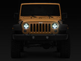 Raxiom 97-18 Jeep Wrangler TJ/JK Axial Series 13-LED Headlights- Black Housing (Clear Lens) - J150093