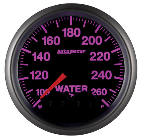 Autometer Elite 52mm 100-260 Degrees F Water Temperature Peak and Warn Gauge w/ Electronic Control - 5654