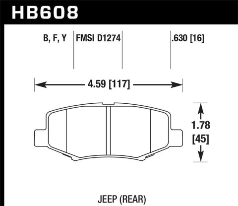 Hawk LTS Street Brake Pads - HB608Y.630