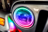 Oracle Jeep Wrangler TJ 97-06 LED Waterproof Halo Kit - ColorSHIFT w/ Simple Controller - 3947-504
