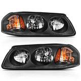 ANZO 2000-2005 Chevy Impala Crystal Headlight Black Amber - 121530