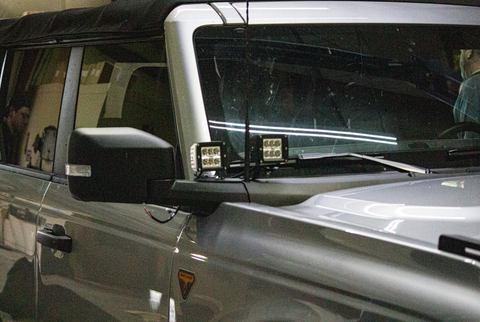 Fishbone Offroad 2021+ Ford Bronco Light Brackets - Black - FB21350