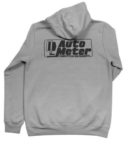 Autometer Gray Competition Pullover Hoodie - Adult Large - 0449L