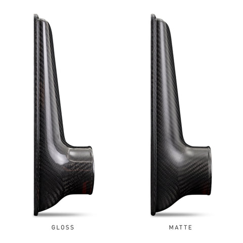 Mishimoto Universal Carbon Fiber Intercooler - Matte Tanks - 525mm Black Core - C-Flow - P V-Band - MMINT-UCF-M5B-C-P