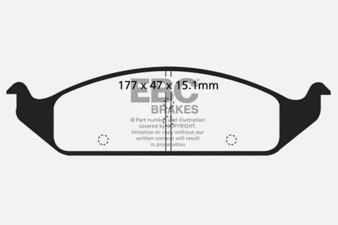 EBC 95-97 Chrysler Cirrus 2.4 (14in Wheels) Redstuff Front Brake Pads - DP31251C