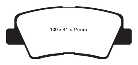 EBC 09-11 Hyundai Azera 3.3 Ultimax2 Rear Brake Pads - UD1313