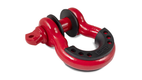 Body Armor 4x4 3/4in Red D-Ring with Black Isolators Single - 3204