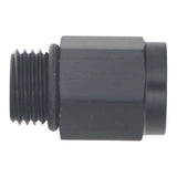 DeatschWerks 6AN ORB Male to M12 X 1.5 Metric Female (Incl O-Ring) - Anodized Matte Black - 6-02-0601-B