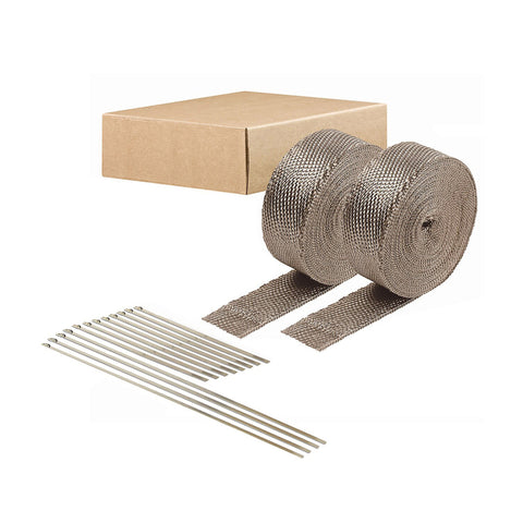 DEI Exhaust Wrap & Combo Tie Kit 2in x 50ft 2PK - Titanium - 95127