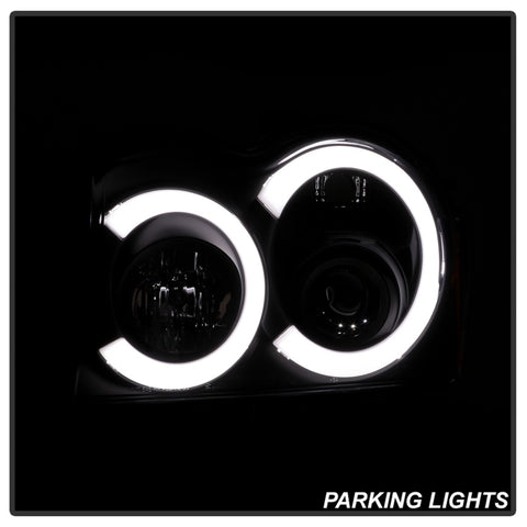 Spyder 05-07 Jeep Grand Cherokee - Light Bar Projector Headlights - Black - PRO-YD-JGC05V2-LB-BK - 5086129
