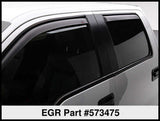 EGR 15+ Ford F150 Super Cab In-Channel Window Visors - Set of 4 - Matte (573475) - 573475