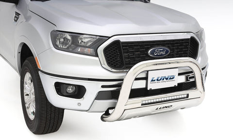 Lund 16-17 Toyota Tacoma Bull Bar w/Light & Wiring - Polished - 47021213