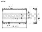 Koyo 2017 Honda Civic Type-R Radiator - HH083417