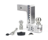 Weigh Safe 8in Drop Hitch w/Built-in Scale & 3in Shank (10K/21K GTWR) w/WS05 - Aluminum - WS8-3-KA