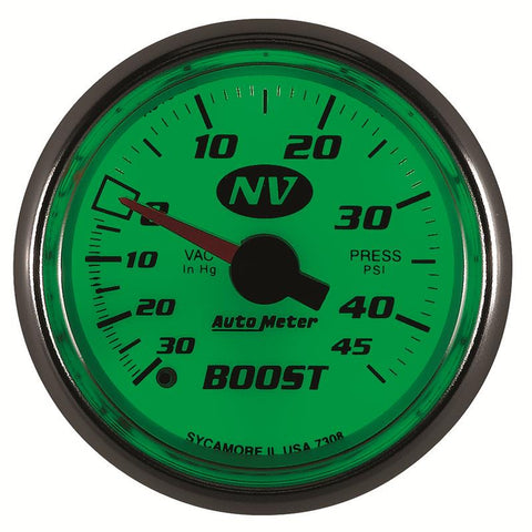 Autometer 52mm Mechanical 30 In Hg-Vac/45 PSI Vacuum / Boost Gauge - 7308