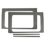 DEI 18-23 Jeep Wrangler JL 4-Door Boom Mat Rear Side Window Trim - 4 Piece - Gray Leather Look - 50176