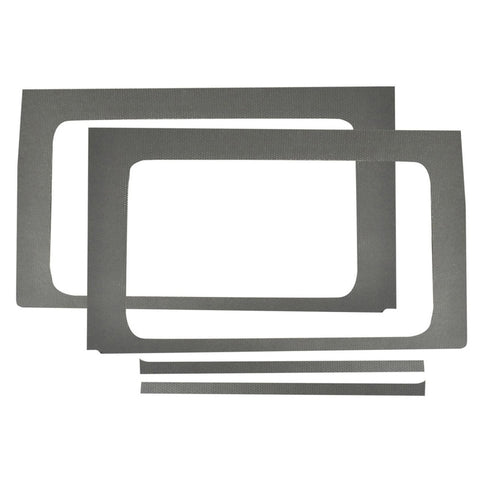 DEI 18-23 Jeep Wrangler JL 4-Door Boom Mat Rear Side Window Trim - 4 Piece - Gray Leather Look - 50176