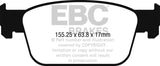 EBC 2017+ Audi A4 2.0L Turbo (B9) Yellowstuff Front Brake Pads - DP42273R