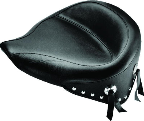 Mustang 84-06 Harley Standard Rear Tire Wide Touring Solo Seat w/Studs - Black - 75094