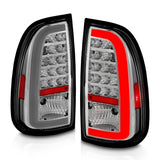 ANZO 00-06 Toyota Tundra LED Taillights w/ Light Bar Chrome Housing Clear Lens - 311413