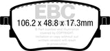 EBC 2019+ Mercedes-Benz A220 Sedan (V177) 2.0L Turbo Redstuff Rear Brake Pads - DP32389C