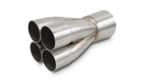 Vibrant 4-1 SS Merge Collectors (2-1/4in Inlet Slipover ID 3-1/2in Merge Outlet OD) Single Unit - 10316